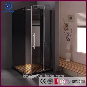 Ușa de duș pătrată pivot fără rame, 34-36 in. Lățime, sticlă de 3/8 inch, finisaj crom (KK8011)