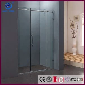 Piese de ecran cu duș din sticlă fără rame, ușă pivot, balamale cromate lustruite (KD8018)